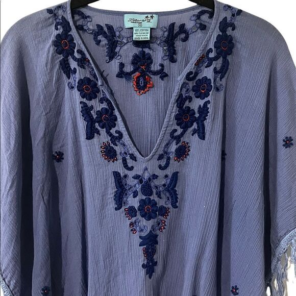 Letarte Floral Embroidered Tassel Tunic cotton - Picture 3 of 7